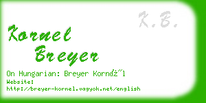 kornel breyer business card